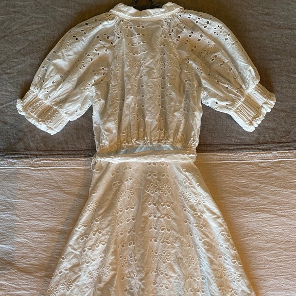 ASOS DESIGN broderie mini dress with puff sleeves - Picture 6 of 6